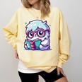 Adorable Book Lover Yeti With Reading Glasses Cute Comfort Colors Sweatshirt Blue Spruce Adorable Book Lover Yeti With Reading Glasses Cute Comfort Colors Sweatshirt Blue Spruce