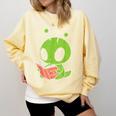 Alien Reading Book Believe In Yourself Kids Women Men Comfort Colors Sweatshirt Blue Spruce