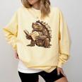 Alligator Snapping Turtle Reading A Book Comfort Colors Sweatshirt Blue Spruce Alligator Snapping Turtle Reading A Book Comfort Colors Sweatshirt Blue Spruce