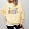 Applied Behavior Analysis Book Wildflower ABA RBT Therapist Premium Tri-Blend Comfort Colors Sweatshirt Blue Spruce