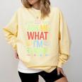Ask Me What I'm Reading Bookworm Librarian Reader Comfort Colors Sweatshirt Blue Spruce