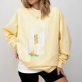 Astronaut Reading Book Space Galaxy Bookworm Men Women Kids Comfort Colors Sweatshirt Blue Spruce