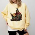 Attila The Hun Reading A Book Comfort Colors Sweatshirt Blue Spruce Attila The Hun Reading A Book Comfort Colors Sweatshirt Blue Spruce