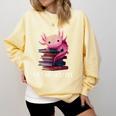 Axolotl Book Lover Librarian Reading Library Readers Comfort Colors Sweatshirt Blue Spruce Axolotl Book Lover Librarian Reading Library Readers Comfort Colors Sweatshirt Blue Spruce