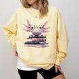 Axolotl Books Readsalotl Reading Bookworm Kawaii Axolotl Comfort Colors Sweatshirt Blue Spruce Axolotl Books Readsalotl Reading Bookworm Kawaii Axolotl Comfort Colors Sweatshirt Blue Spruce