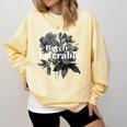 Barely Tolerable Shirt Floral Book Lover Quote Bookish Comfort Colors Sweatshirt Blue Spruce