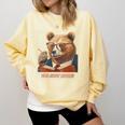 Bear Reading Book Glasses Library Zoo Teacher School Animal Comfort Colors Sweatshirt Blue Spruce Bear Reading Book Glasses Library Zoo Teacher School Animal Comfort Colors Sweatshirt Blue Spruce