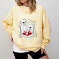 Bella Ciao Goodbye Beautiful Skull Book Of Dark Magic Occult Comfort Colors Sweatshirt Blue Spruce Bella Ciao Goodbye Beautiful Skull Book Of Dark Magic Occult Comfort Colors Sweatshirt Blue Spruce