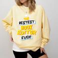 Best Book Editor Job Occupation Premium Tri-Blend Comfort Colors Sweatshirt Blue Spruce