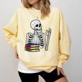 Never Better Skeleton Read Reading Book Librarian Men Women Comfort Colors Sweatshirt Blue Spruce Never Better Skeleton Read Reading Book Librarian Men Women Comfort Colors Sweatshirt Blue Spruce