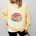 I Like Big Books Cannot Lie Librarian Reading Teacher Comfort Colors Sweatshirt Blue Spruce