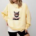 The Book Was Better Literature Teacher Reading Cat Lover Comfort Colors Sweatshirt Blue Spruce The Book Was Better Literature Teacher Reading Cat Lover Comfort Colors Sweatshirt Blue Spruce