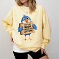This Is My Book Character Costume Pigeon Kids Reading Comfort Colors Sweatshirt Blue Spruce