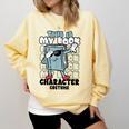This Is My Book Character Costume Reading Book Lover Comfort Colors Sweatshirt Blue Spruce