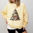 Book Christmas Tree Books Lovers Xmas Teacher Men Women Kids Comfort Colors Sweatshirt Blue Spruce Book Christmas Tree Books Lovers Xmas Teacher Men Women Kids Comfort Colors Sweatshirt Blue Spruce
