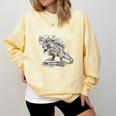 Book Dinosaur Bookworm T-Rex Dino Reading Books Book Comfort Colors Sweatshirt Blue Spruce