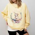 Book And Dog Lover Reading Humor Librarian Comfort Colors Sweatshirt Blue Spruce