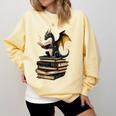Book Dragon Comfort Colors Sweatshirt Blue Spruce Book Dragon Comfort Colors Sweatshirt Blue Spruce