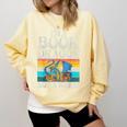 Im a Book Dragon Not a Worm Dragon Comfort Colors Sweatshirt Blue Spruce
