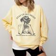 The Book Ended On a Cliffhanger Cute Book Lover Teach Comfort Colors Sweatshirt Blue Spruce