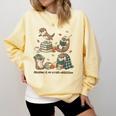 Book Lover Bookish Bookworm Reading Is My Otter-Obsession Comfort Colors Sweatshirt Blue Spruce