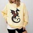Book Lover Bookworm Reading Books Dragon Comfort Colors Sweatshirt Blue Spruce