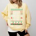 Book Lover Christmas Reader Ugly Sweater Tee Xmas New Year Comfort Colors Sweatshirt Blue Spruce