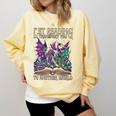 Book Lover Dragon Reading Transport You To Another World Comfort Colors Sweatshirt Blue Spruce