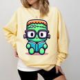 Book Lover Frankenstein's Monster With Reading Glasses Comfort Colors Sweatshirt Blue Spruce Book Lover Frankenstein's Monster With Reading Glasses Comfort Colors Sweatshirt Blue Spruce