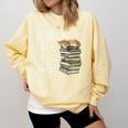 Book Lovers Books Cats Life Is Sweet Cat Lover Comfort Colors Sweatshirt Blue Spruce