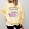 Book Lover's Pretty Girl's Read Books Comfort Colors Sweatshirt Blue Spruce