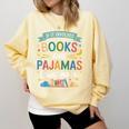 Book Lovers Reading Bedtime Cozy Pajama For Librarians Comfort Colors Sweatshirt Blue Spruce