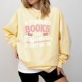 Book And Pajamas Humorous Book Lover Reading Bedtime Comfort Colors Sweatshirt Blue Spruce