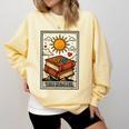 Book Reading Tarot Card The Reader Comfort Colors Sweatshirt Blue Spruce Book Reading Tarot Card The Reader Comfort Colors Sweatshirt Blue Spruce