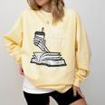 I Like My Book Spicy Read Reading Librarian Men Women Kids Comfort Colors Sweatshirt Blue Spruce