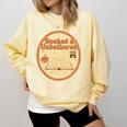 Booked & Unbothered Book Lover Tee Comfort Colors Sweatshirt Blue Spruce