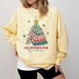 All Booked For Christmas Book Christmas Tree Lights Bookish Comfort Colors Sweatshirt Blue Spruce All Booked For Christmas Book Christmas Tree Lights Bookish Comfort Colors Sweatshirt Blue Spruce