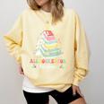 All Booked For Christmas Book Tree Lights Christmas Library Comfort Colors Sweatshirt Blue Spruce