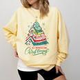 All Booked For Christmas Book Xmas Tree Lights Reading Girly Comfort Colors Sweatshirt Blue Spruce All Booked For Christmas Book Xmas Tree Lights Reading Girly Comfort Colors Sweatshirt Blue Spruce