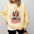 All Booked For Christmas Dragon Comfort Colors Sweatshirt Blue Spruce