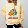 All Booked For Christmas Gingerbread Christmas Tree Book Kid Comfort Colors Sweatshirt Blue Spruce All Booked For Christmas Gingerbread Christmas Tree Book Kid Comfort Colors Sweatshirt Blue Spruce
