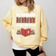 My Weekend Is All Booked Cute Book Reader Teacher Comfort Colors Sweatshirt Blue Spruce