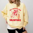 Booked For Valentine Books Lover Bookworm Librarian Teacher Comfort Colors Sweatshirt Blue Spruce