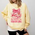 All Booked For Valentine Cute Pink Book Lover Aesthetic Comfort Colors Sweatshirt Blue Spruce