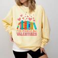 All Booked For Valentines Book Lover Valentine's Day Comfort Colors Sweatshirt Blue Spruce