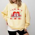 All Booked For Valentines Shirt Cute Book Lover Reading Comfort Colors Sweatshirt Blue Spruce