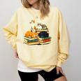Bookish Cat Lover Cute Reading Squad Books & Kittens Love Comfort Colors Sweatshirt Blue Spruce Bookish Cat Lover Cute Reading Squad Books & Kittens Love Comfort Colors Sweatshirt Blue Spruce