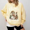 Bookish Christmas North Pole Book Club Snowman Book Worm Comfort Colors Sweatshirt Blue Spruce