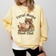 Bookish Feral Moms Book Club Raccoon Mother's Day Bookworm Comfort Colors Sweatshirt Blue Spruce Bookish Feral Moms Book Club Raccoon Mother's Day Bookworm Comfort Colors Sweatshirt Blue Spruce