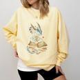 Bookish Quote I Am a Book Dragon Not a Worm Reading Book Comfort Colors Sweatshirt Blue Spruce
